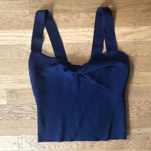 Moon River Cropped Ribbed Tank